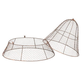 2pc Cloche 55cm Dome Plant/Vegetable Cover Protector Set Copper