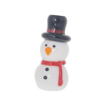Gibson Gifts Artisan Glass Snowman Christmas Decoration Ornament 20x20x46mm