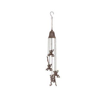 Wind Chime Frog/Dragonfly Cast Iron Home Decor Brown - Assorted