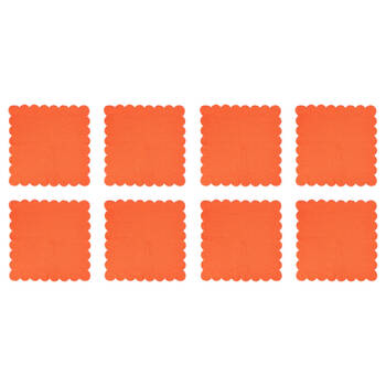 8PK Annabel Trends Napkin Stonewashed Scallop Edge 45cm - Coral