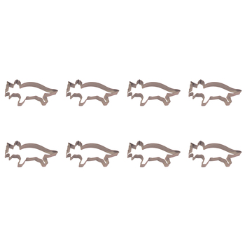 8PK R&M Triceratops Cookie Cutter Polyresin Coated Steel 15.25cm - Brown