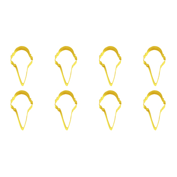 8PK R&M Ice Cream Cone Cookie Cutter Polyresin Coated Steel 10cm - Yellow