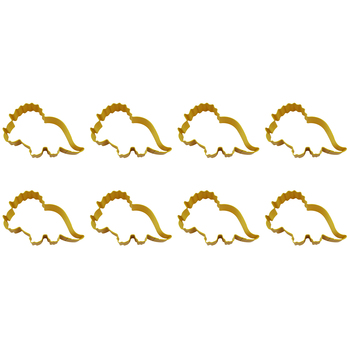 8PK R&M Triceratops Baby Cookie Cutter Polyresin Coated Steel 10.8cm - Yellow