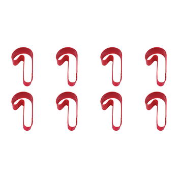 8PK R&M Candy Cane Cookie Cutter Polyresin Coated Steel 9cm - Red