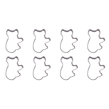 8PK R&M Koala Cookie Cutter Polyresin Coated Steel 9.5cm - Grey