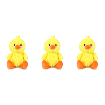 3PK Adorables Chicks Soft Animal Plush Toy 12cm - Yellow