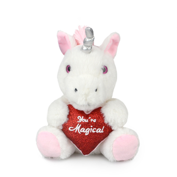 Korimco 20cm Valentines Unicorn Love Kids/Children Soft Toy 3y+