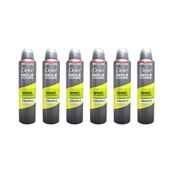 6PK Dove Men Sport Active +Fresh Deodorant Spray 250ml 48hr Protection