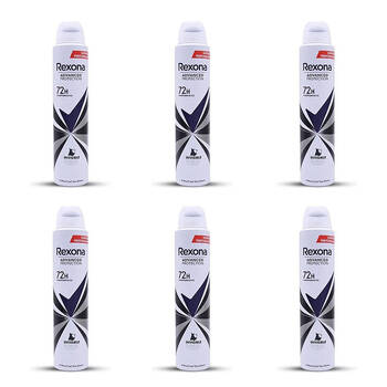 6PK Rexona Motion Sense Deodorant Advanced Protection Body Spray 200ml Invisible