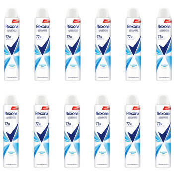 12PK Rexona Women Anti-Perspirant Deodorant Body Spray 200ml Cotton Dry