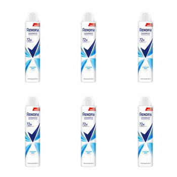 6PK Rexona Women Anti-Perspirant Deodorant Body Spray 200ml Cotton Dry