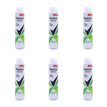 6PK Rexona Women Underarm Deodorant Body Spray 200ml Bamboo & Aloe Vera