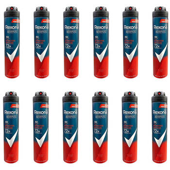 12PK Rexona Men Antibacterial Anti-Perspirant Deodorant Body Spray 200ml
