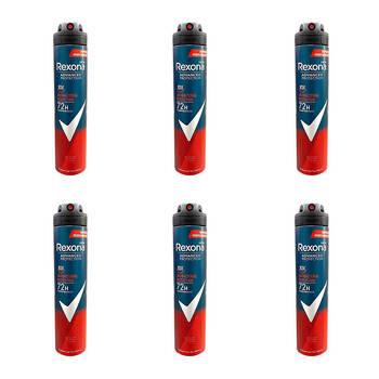 6PK Rexona Men Antibacterial Anti-Perspirant Deodorant Body Spray 200ml
