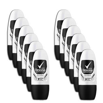 12PK Rexona Men Anti-Perspirant Protection Roll On Deodorant 45ml Invisible Dry