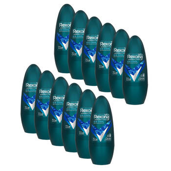 12PK Rexona Men Anti-Perspirant Underarm Roll On Deodorant 45ml Ice Cool