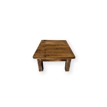 3pc Recycled Timber Wood Plant Stands Square Home Decor - Brown