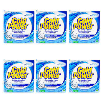 6PK Cold Power 2kg Laundry Powder Advanced Clean Effective Stain Remover Fresh