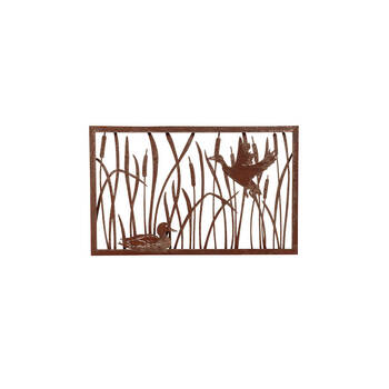 Rusted Mild Steel Swamp Wall Art Large Home/Garden Decor