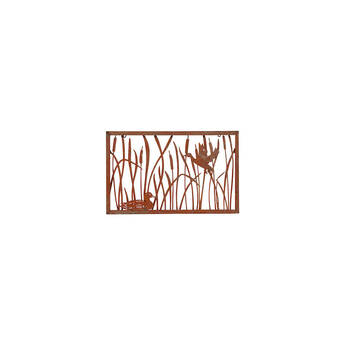 Rusted Mild Steel Swamp Wall Art Small Home/Garden Decor