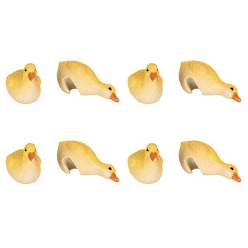 8PK Polyresin Fixed Gap Duckling Pot Sitters Home Plant Pot Decor - Assorted