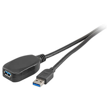Pro2 Active USB3.0 Extension/Extender Lead Connector Cord Cable Black 10M