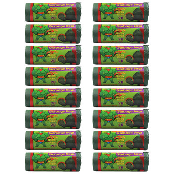 320pc Kwik Life 56L Garbage Bags Liner 80x70cm Green