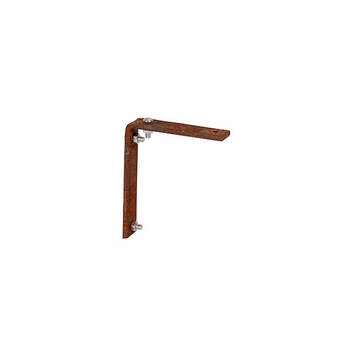  Metal Shelf Support Hanging L Bracket Small 10x12cm - Rust