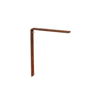  Metal Shelf Support Hanging L Bracket  Large 20x25cm - Rust