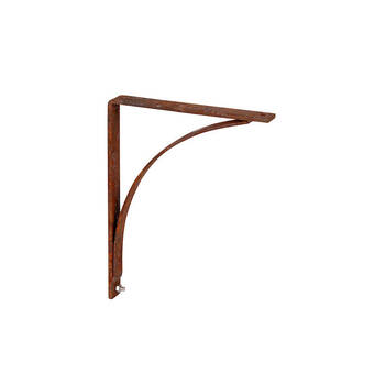  Corner Shelf Support Metal Bracket Large 20x25cm - Rust