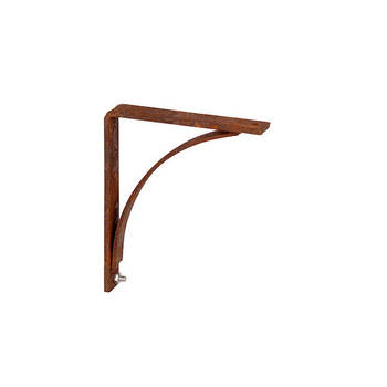  Corner Shelf Support Metal Bracket Medium 15x17cm - Rust