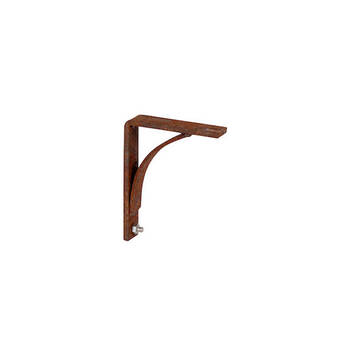  Corner Shelf Support Metal Bracket Small 10x12cm - Rust