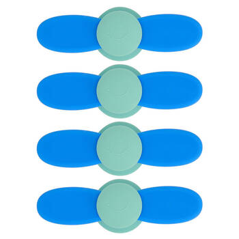 4PK Annabel Trends Silicone Propeller Spinner Baby Sensory Toy - Blue