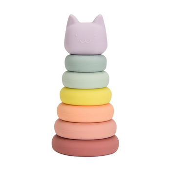 7pc Annabel Trends Silicone Cat Stackables Baby Teether/Toy 0m+