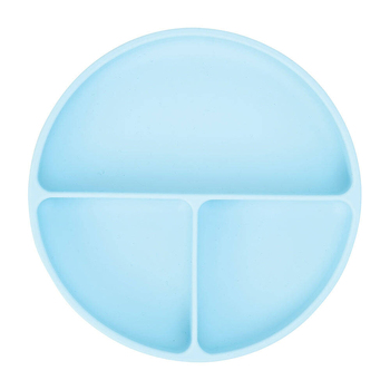 Annabel Trends Silicone Suction Divided Plate 18cm - Iced Blue