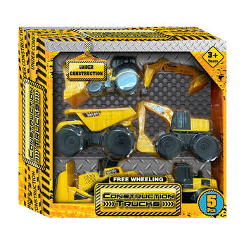 5pc Hunter Leisure Construction Truck Vehicle Playset Kids Toy 3y+