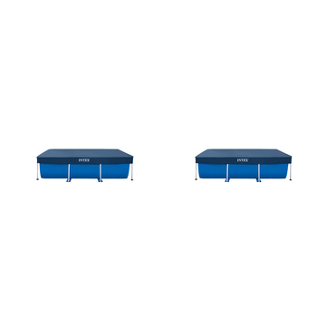 2PK Intex Pool Cover Rectangle 2.6mx1.6m For 28270 - Blue
