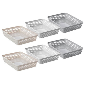 6PK Boxsweden Kept Diamond 33x24cm Organiser Tray - Assorted
