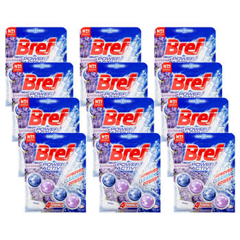 12PK Bref 50g Power Active 4 Function Formula Lavender Field Bath Freshener