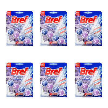 6PK Bref 50g Power Active 4 Function Formula Lavender Field Bath Freshener