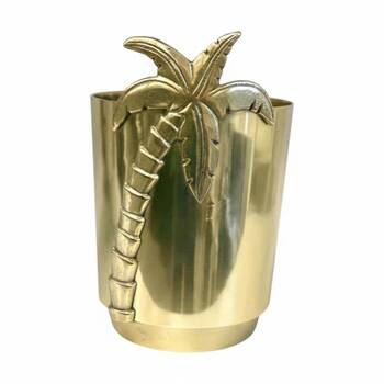 SS Collective Gold Palm Tree Design Ice/Drinks Bucket 20x29cm
