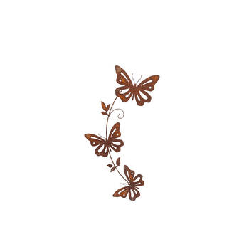 Butterfly/Dragonfly Rusted Metal Home/Garden Wall Art Decor 90x41cm -  - Assorted