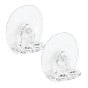 2PK iDesign Classic 4.5cm Suction Toothbrush Holder - Clear