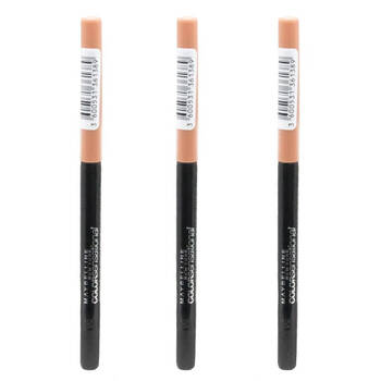 3PK Maybelline Colour Sensational Shaping Lip Liner Nude Whisper Makeup