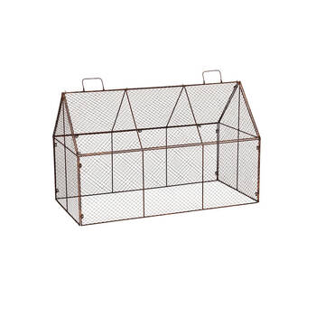  Garden Wire Mesh Bed Cloche 113.5x72.5cm - Brown