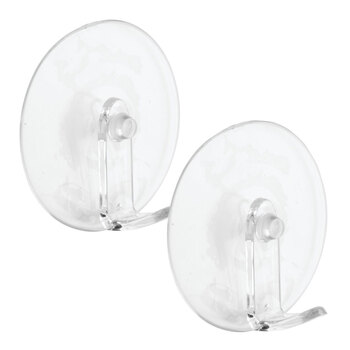 2PK iDesign Classic 4.5cm Suction Hook Hanging Organiser - Clear