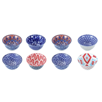 8PK Lemon & Lime Moroccan Deco 8.5cm Ceramic Serving Bowl - Assorted