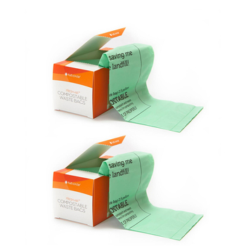 2x 25pc Full Circle Plastic Fresh Air Compostable Waste Bags - Green