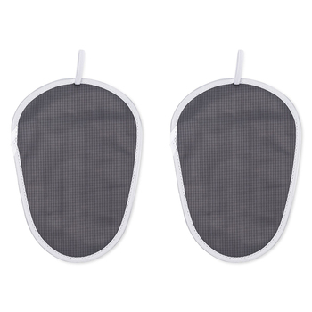 2PK Full Circle 19cm Anti Static Lint Removing Mitt - Grey