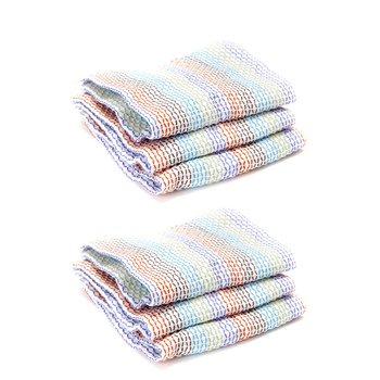 2x 3pc Full Circle 30cm Cotton Tidy Square Dish Cloths